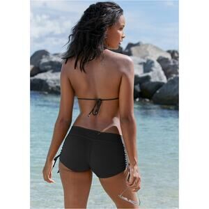 Venus Adjustable Side Swim Short - Black Beauty, Size 16